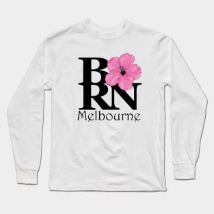 BORN Melborne Pink Hibiscs Long Sleeve T-Shirt